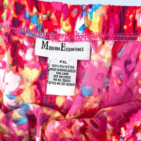 MODERN ESSENTIALS BRIGHT MULTICOLOR ELASTIC WAIST SKIRT - PXL - Picture 2 of 3